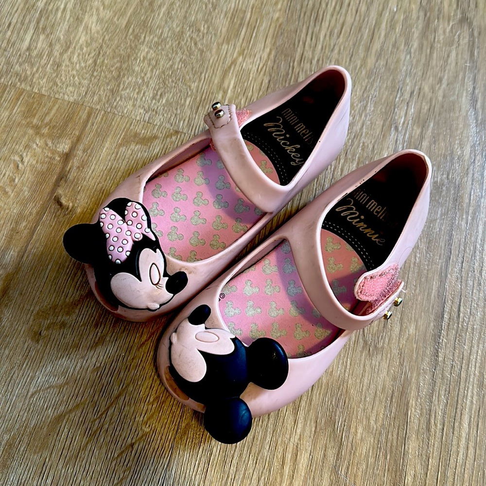 Size 7 Mini Melissa Mickey Minnie Blush Shoes
